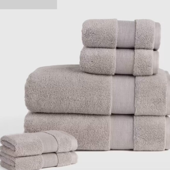 Quince Other - Quince 100% Turkish Ultra PlushCotton Bath Towel Bundle (6)Color Light Grey